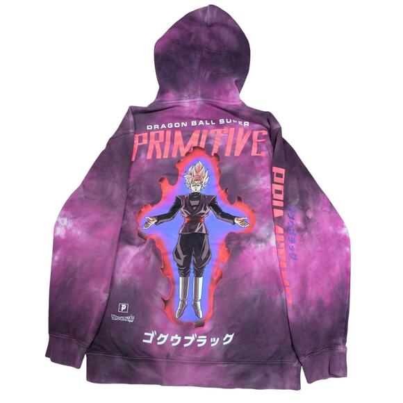 Primitive Dragon Ball Z Super Goku Black Hoodie Men Medium Anime Skater Street - Picture 1 of 6